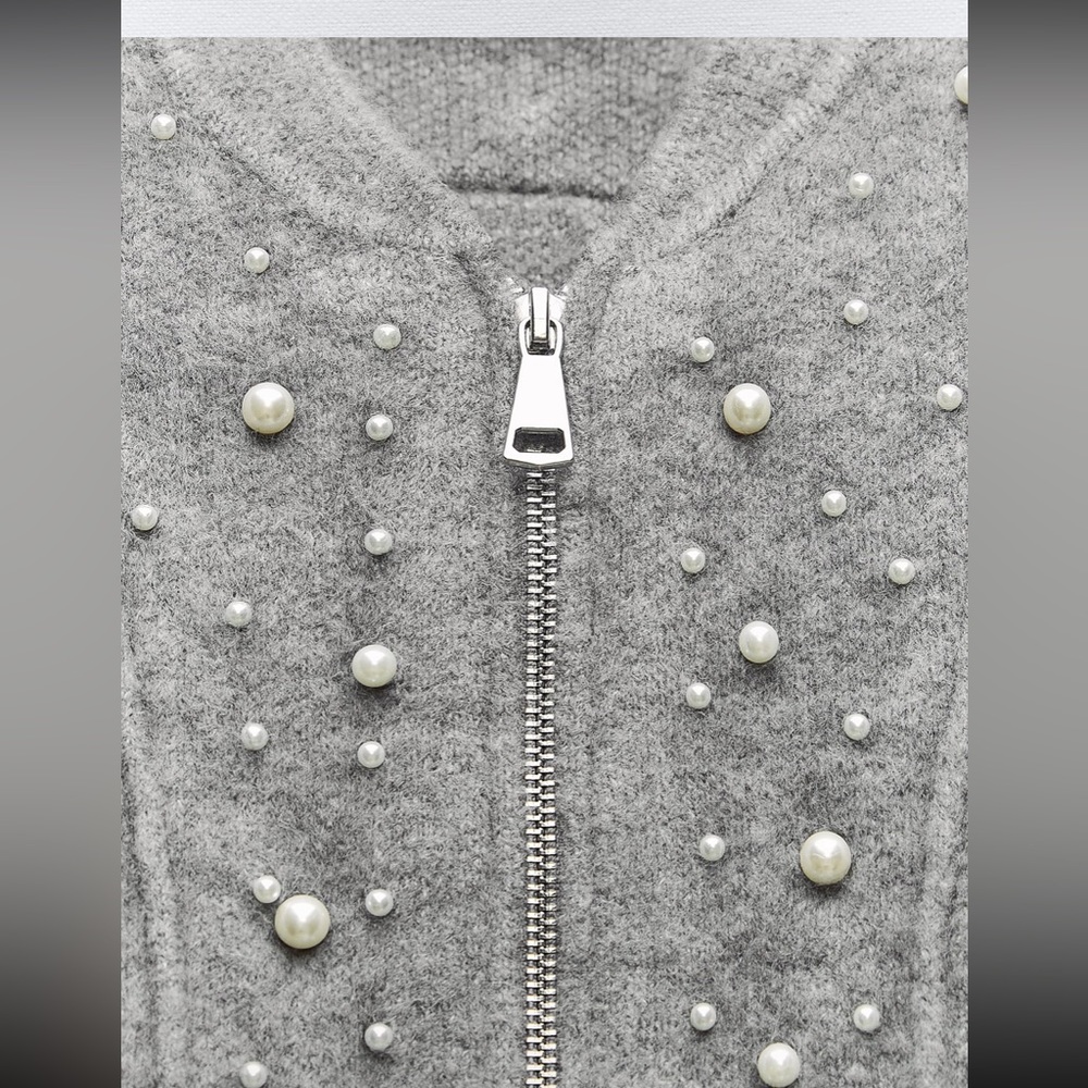 Zara earl trim knit bomber cardigan - Picture 12 of 16